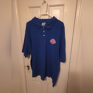 Vintage NBA Men's Majestic Coaches Blue Polo with Embroidered Logo Size XLarge